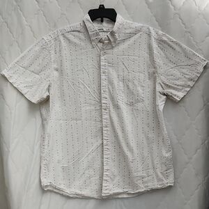 Sonoma White Patterned Casual Button Down Shirt